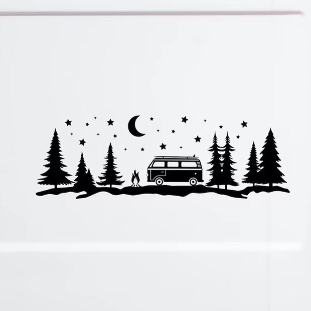 Outdoor Adventure Rv - Adventure Forest Scene Car Stickers for