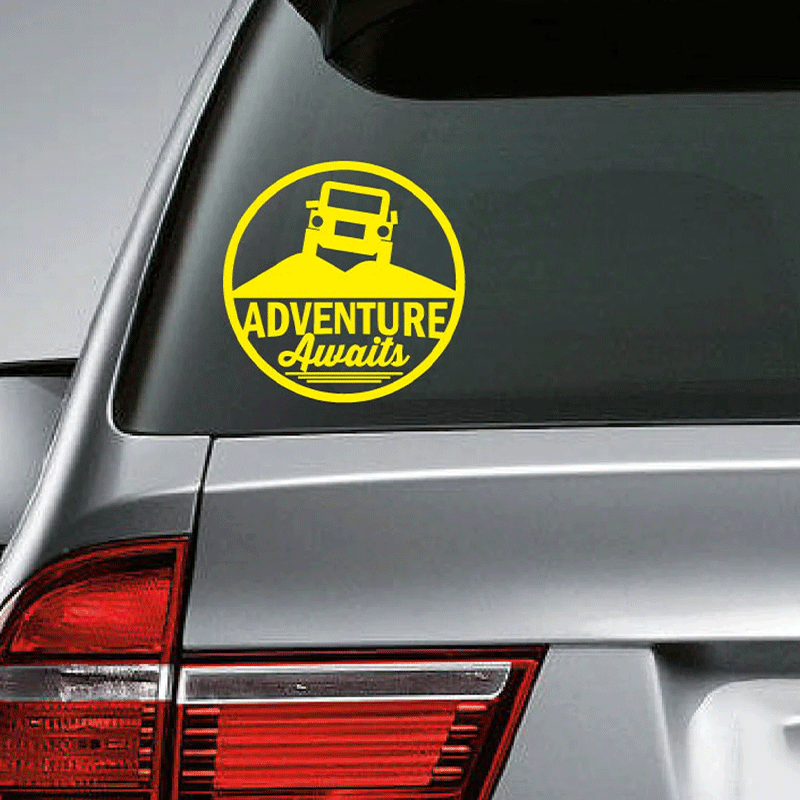 Outdoor Adventure Words - Adventure Awaits for Car Stickers Decoration