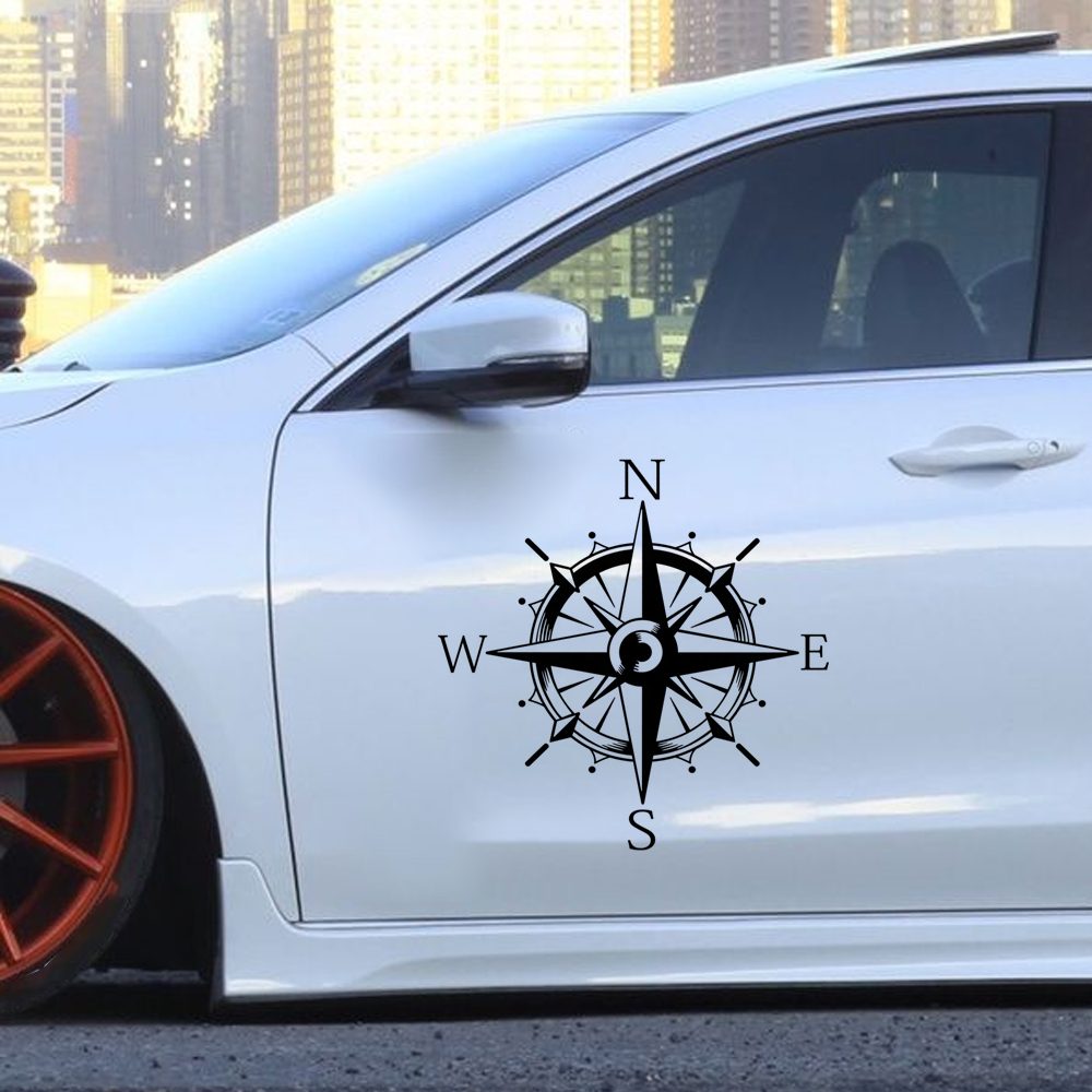 Outdoor Adventure Films - Car Compass Adventure Style Sticker Decor