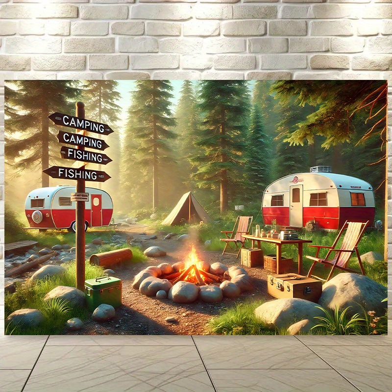 Outdoor Adventure Rv - Camping RV Trailer Tapestry Outdoor Adventure