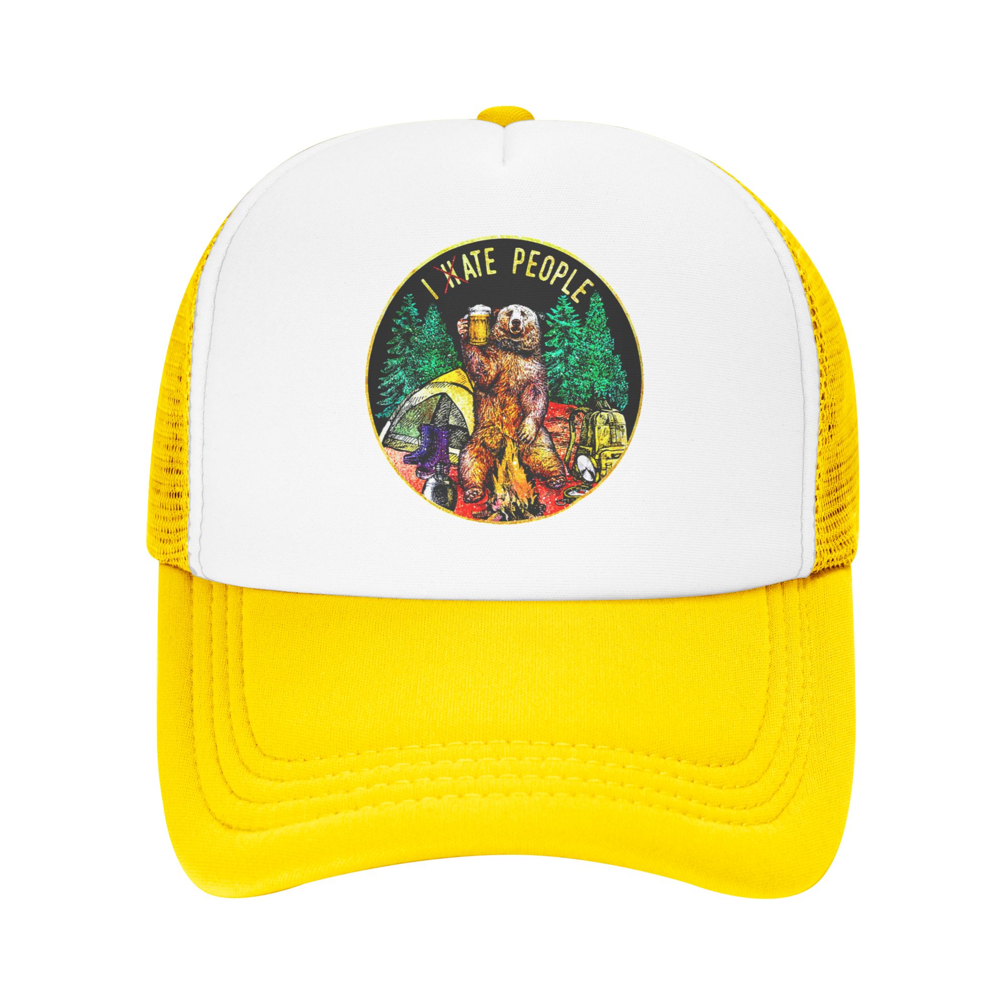 Outdoor Adventure Hat - I Hate People Bear Camping Baseball