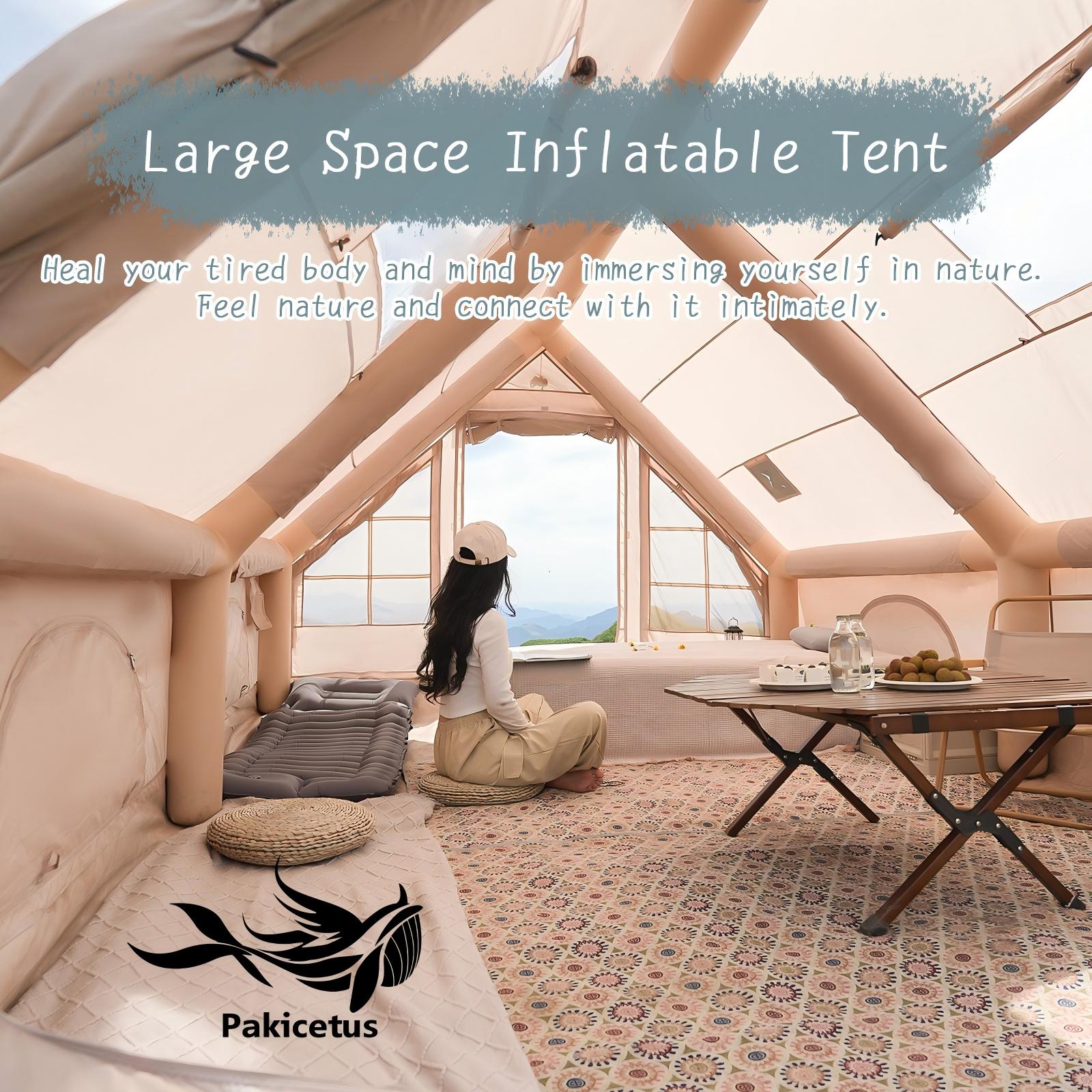 Outdoor Adventure Tent - PAKICETUS Large Luxury Inflatable Glamping Tent
