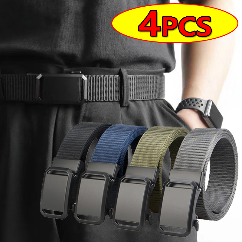 Outdoor Adventure Hunt - Men's Belt Tactical Canvas Automatic Metal