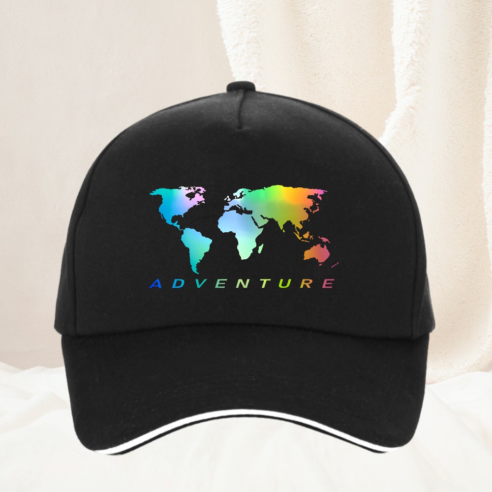 Outdoor Adventure Hat - World Map Universal Auto adventure print