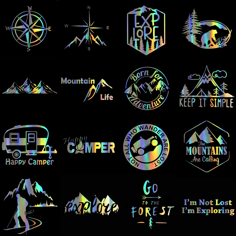 Outdoor Adventure Series - Car Stickers Adventure Outdoor Camping Series