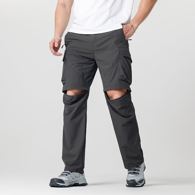 Outdoor Adventure And Travel - Men's Cargo Hiking Convertible Pants, Waterproof,