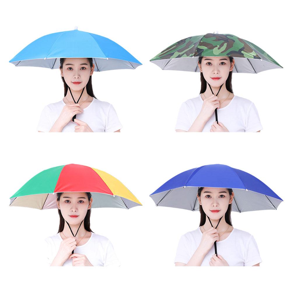 Outdoor Adventure Hat - Rain Umbrella Hat Head-mounted UV Protection