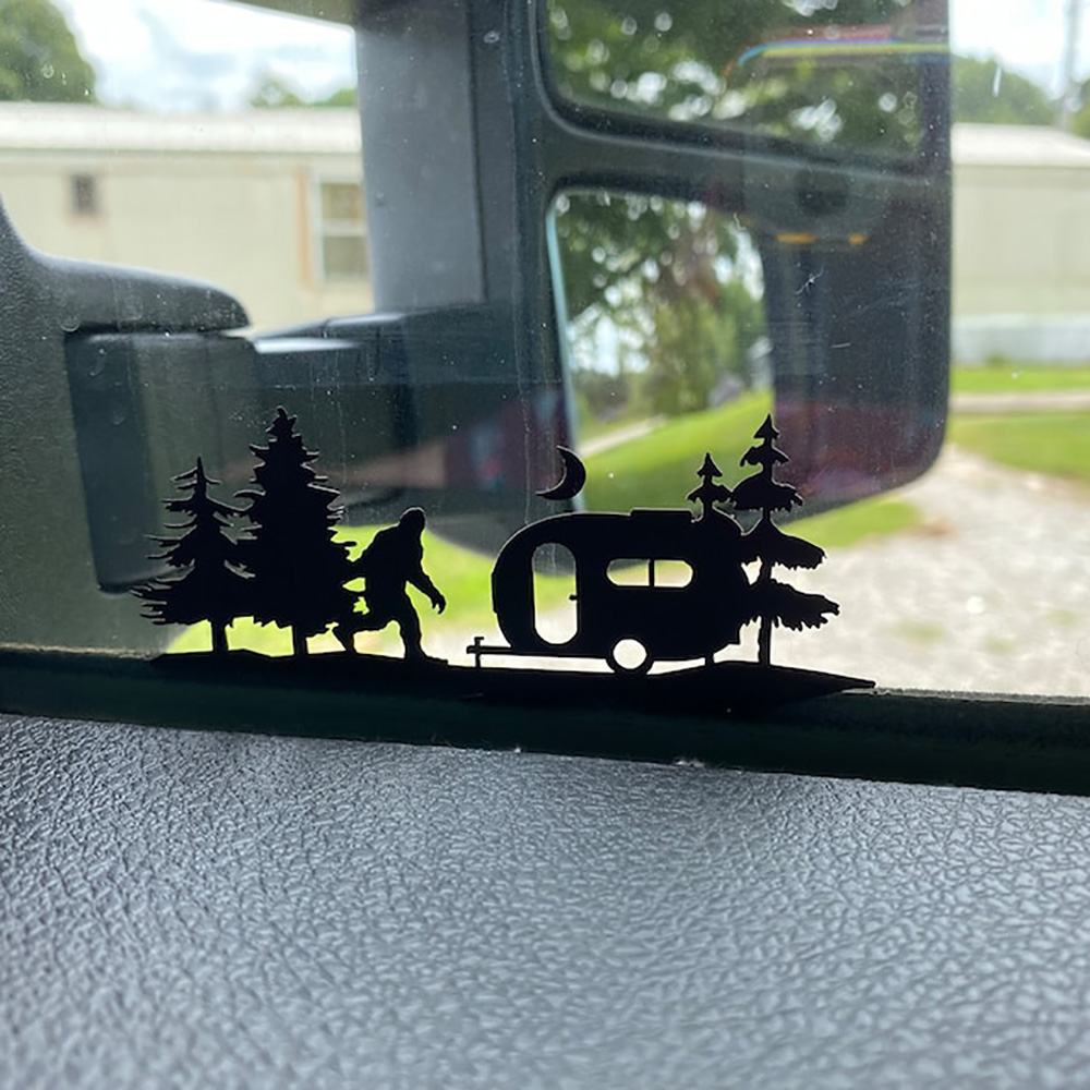 Outdoor Adventure Words - Funny Bigfoot Sasquatch Mountain Vinyl Sticker