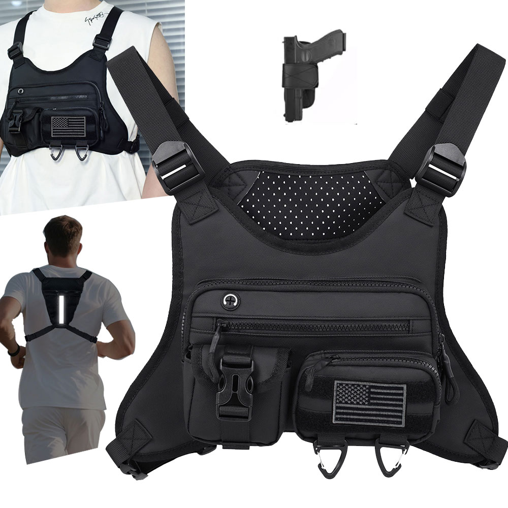 Outdoor Adventure Vest - Camping Front Chest Vest Backpack Running