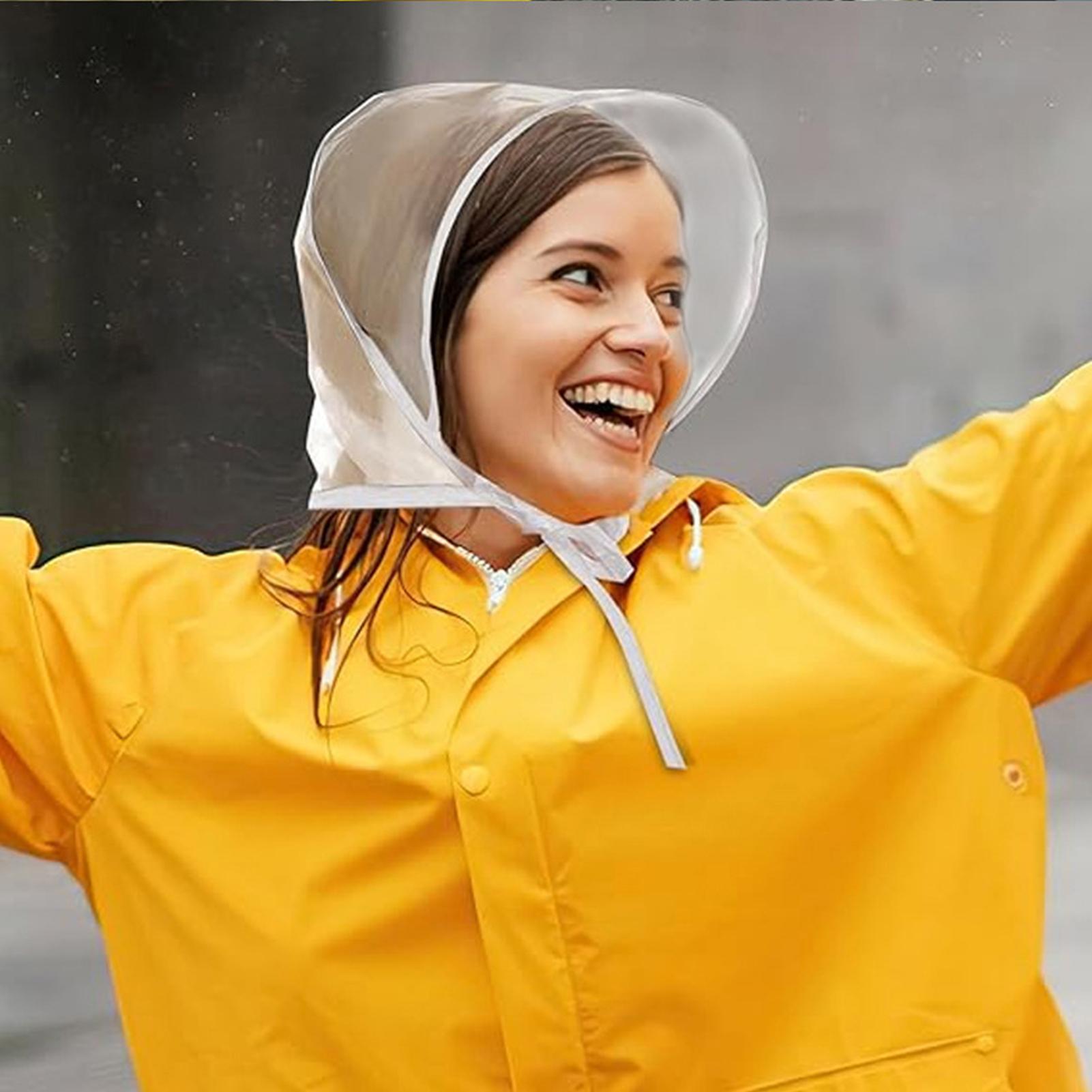 Reusable Transparent Rain Hat  - Outdoor Adventure Hat 评论和价格