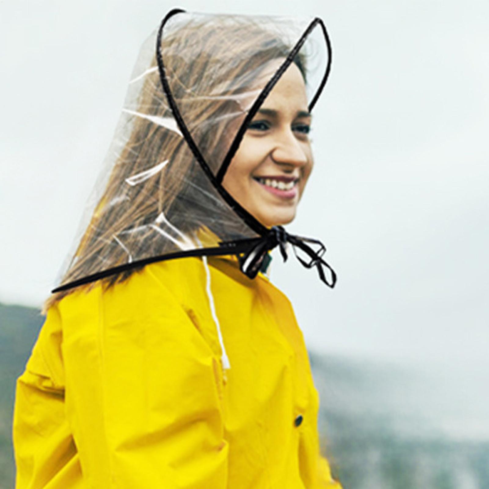 Reusable Transparent Rain Hat  - Outdoor Adventure Hat 评论和价格