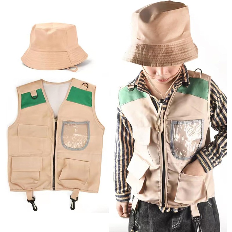 Safari Costume with Cargo Vest - Outdoor Adventure Hat 评论和价格