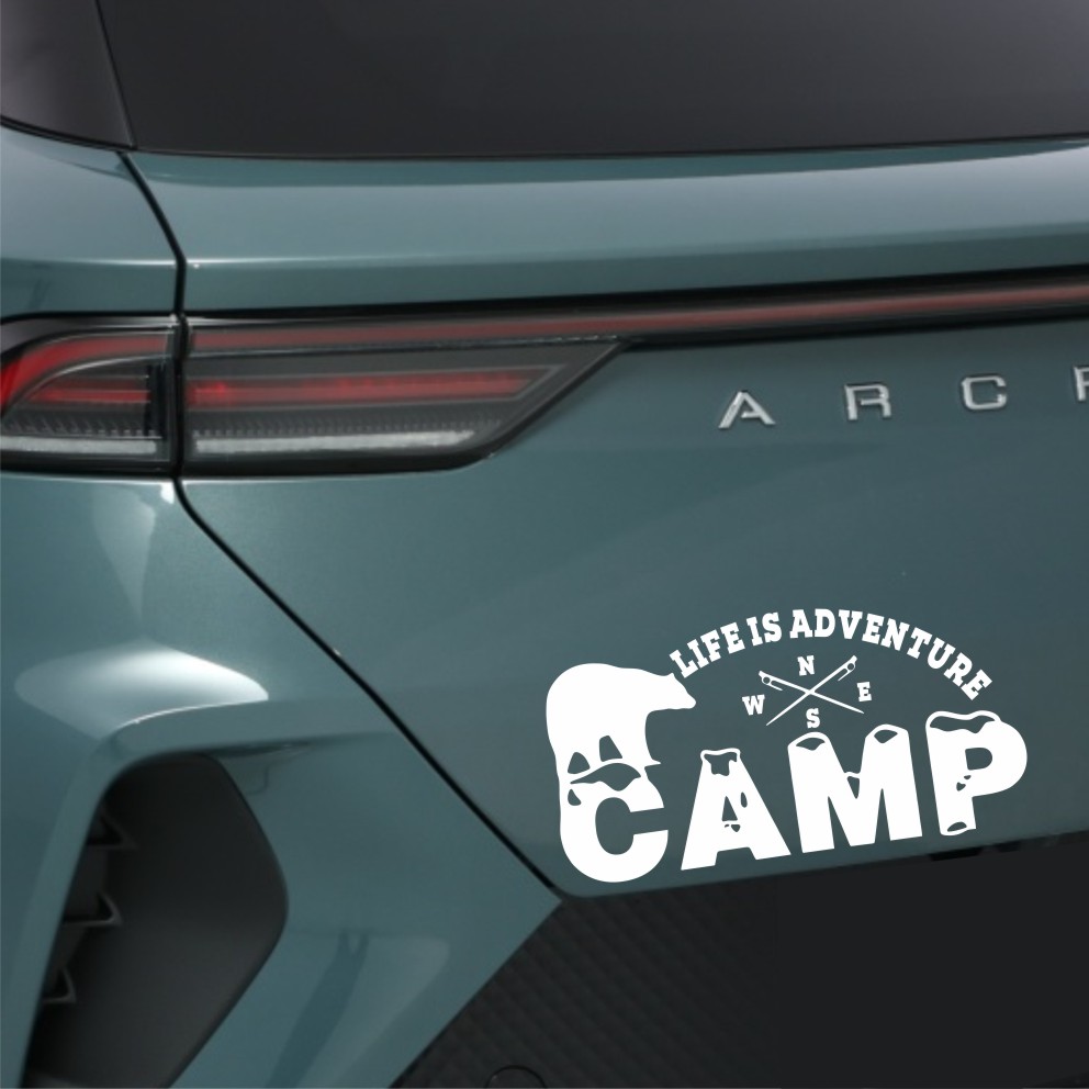 Off-Road Camping Car Sticker B - Outdoor Adventure Words 评论和价格