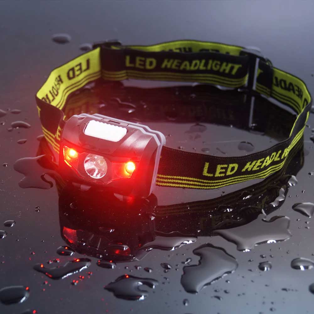 White Red LED Headlight Use AA - Outdoor Adventure Hunt 评论和价格