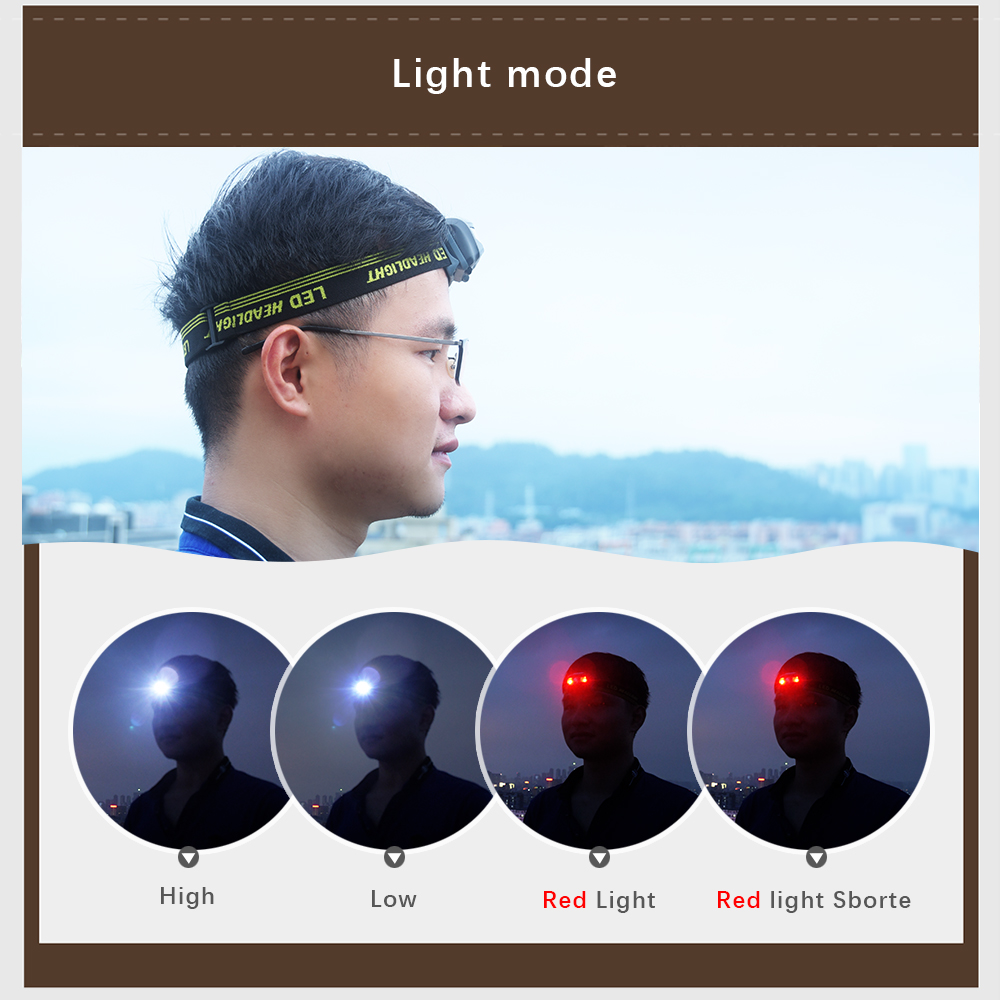 White Red LED Headlight Use AA - Outdoor Adventure Hunt 评论和价格