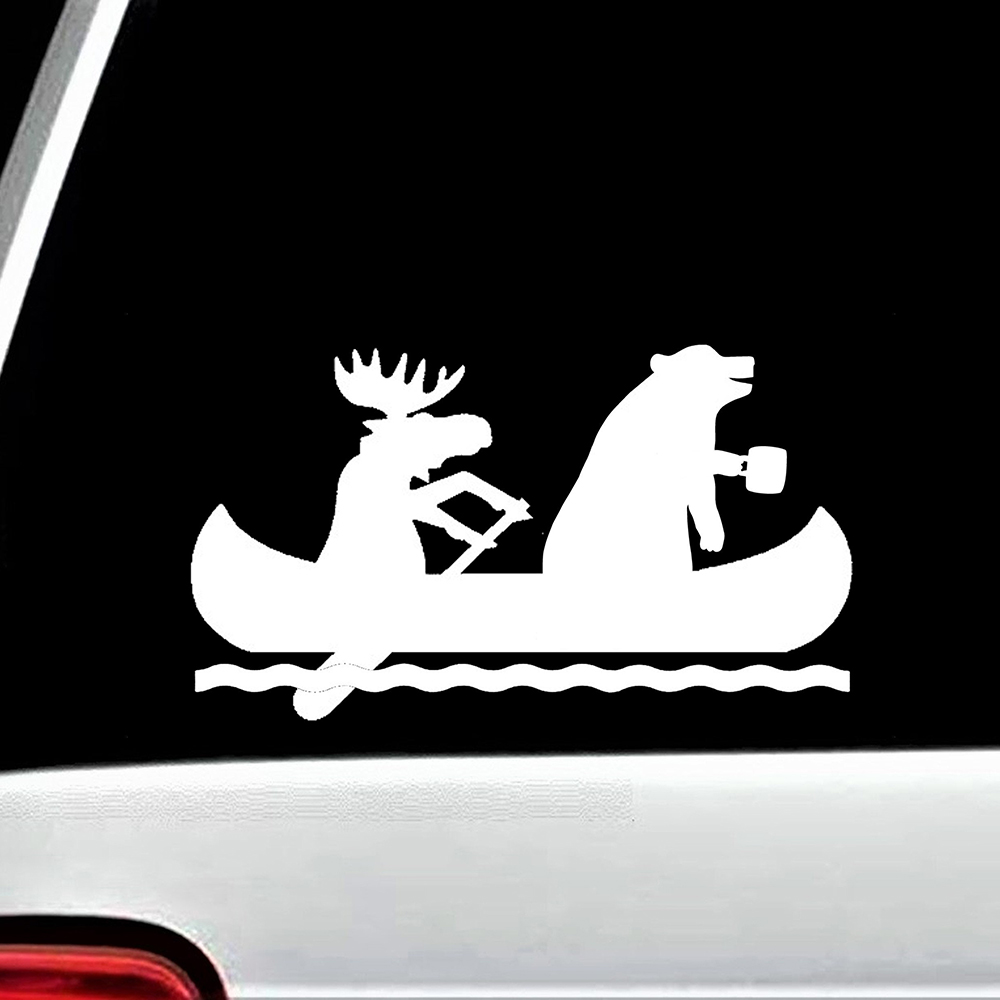 Moose Bear Canoe Camping Car D - Outdoor Adventure Words 评论和价格