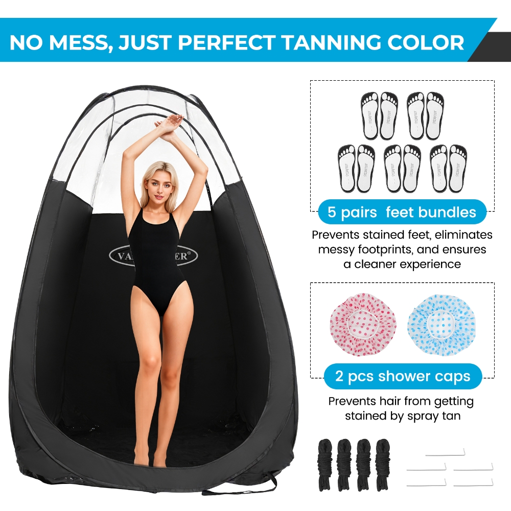 Black Spray Tanning Tent Porta - Outdoor Adventure Tent 评论和价格