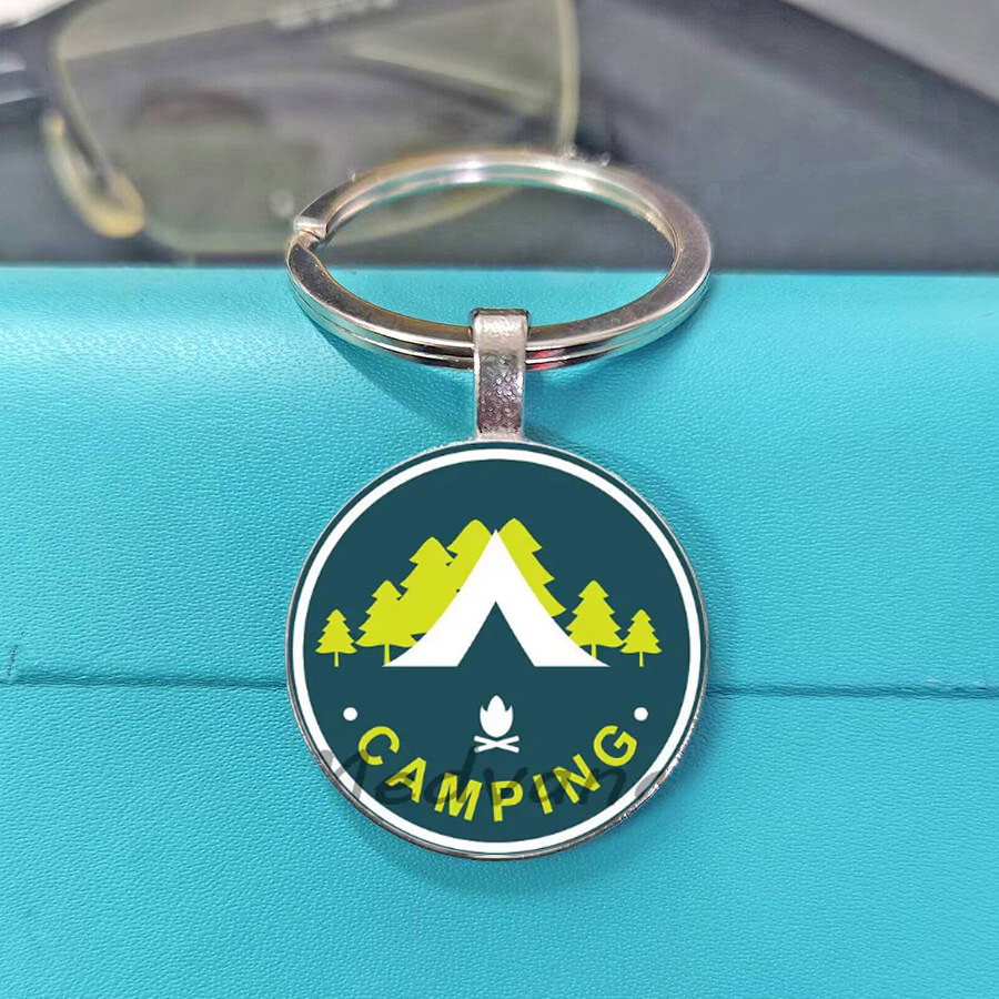 Camping Adventure Glass Keycha - Outdoor Adventure Rv 评论和价格