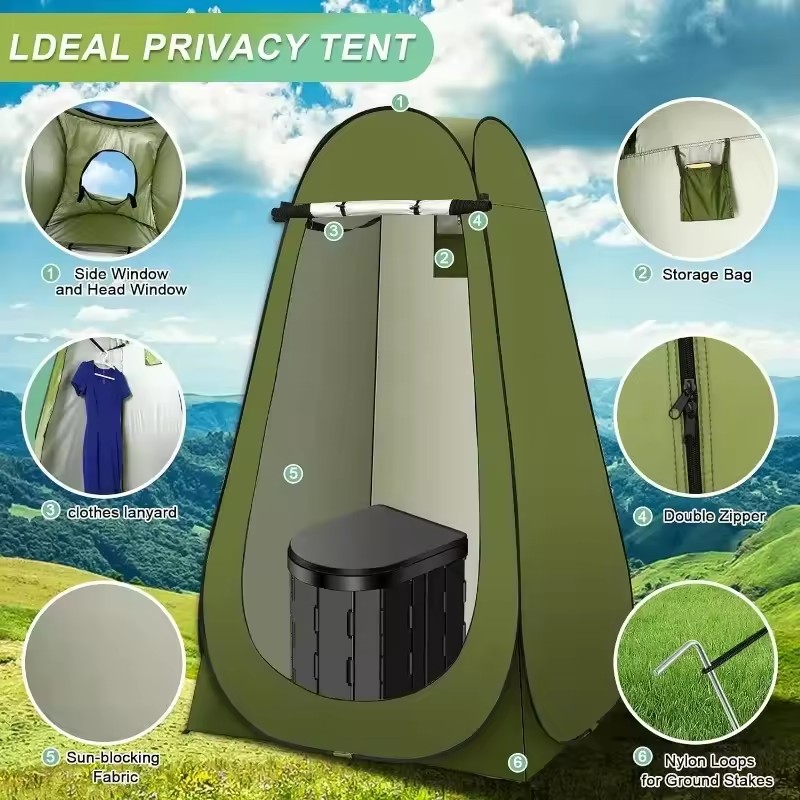 ‌Portable Pop-Up Toilet Tent P - Outdoor Adventure Tent 评论和价格