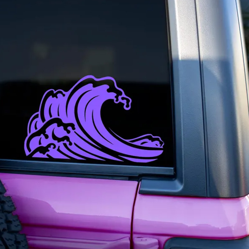 Ocean Wave Car Stickers For Wi - Outdoor Adventure Words 评论和价格
