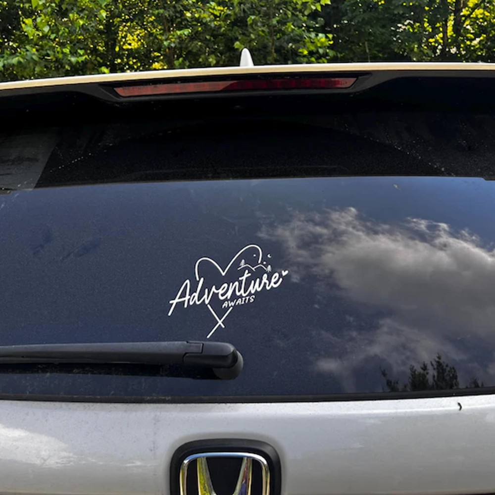 Adventure Awaits Car Stickers  - Outdoor Adventure Words 评论和价格