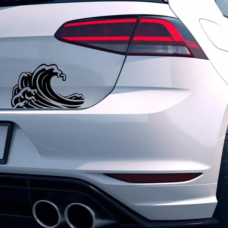 Ocean Wave Pattern Vinyl Car S - Outdoor Adventure Words 评论和价格