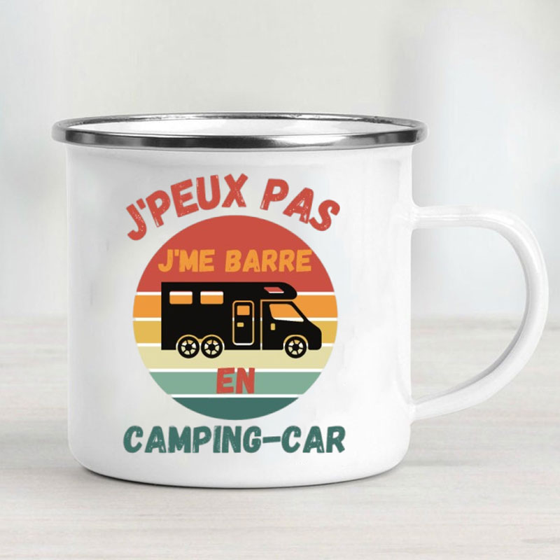 Camping Car Enamel Mug Adventu - Outdoor Adventure And Travel 评论和价格