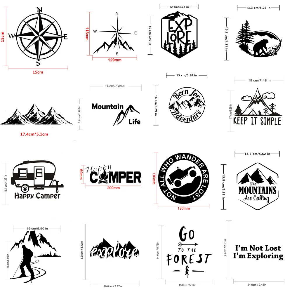 Car Stickers Adventure Outdoor - Outdoor Adventure Series 评论和价格