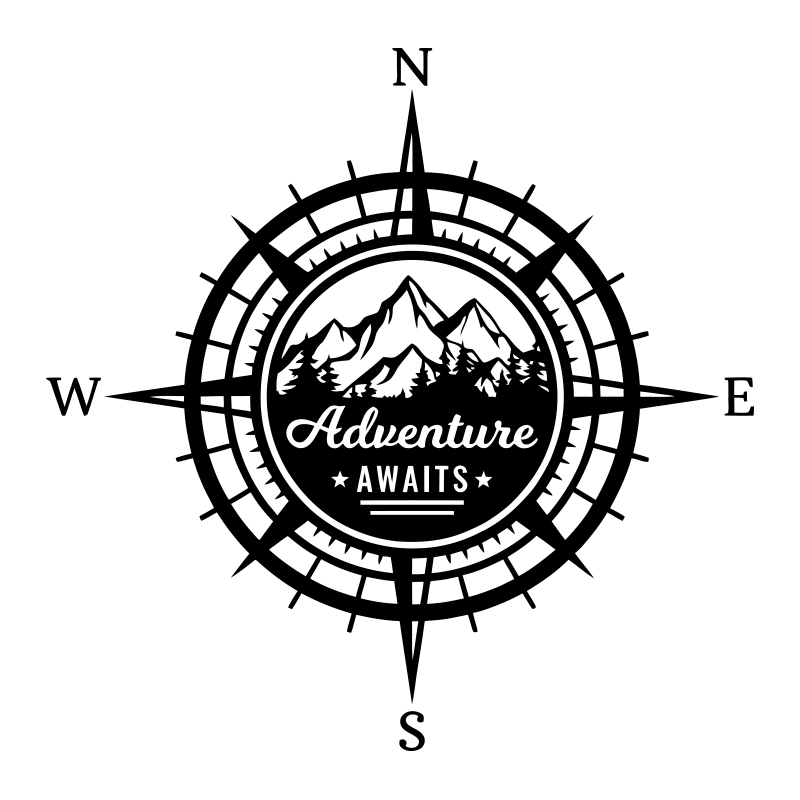 Adventure Awaits Compass Car S - Outdoor Adventure Words 评论和价格