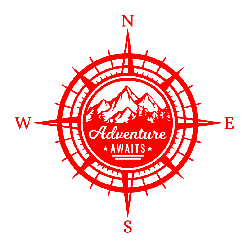 Adventure Awaits Compass Car S - Outdoor Adventure Words 评论和价格